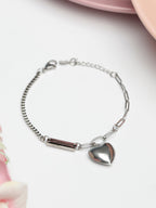 Priyaasi Women Charmer-Silver Plated Heart Link Bracelet - Noz2Toz