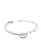 Priyaasi Women Charmer-Silver Plated Heart Link Bracelet - Swadesiicart
