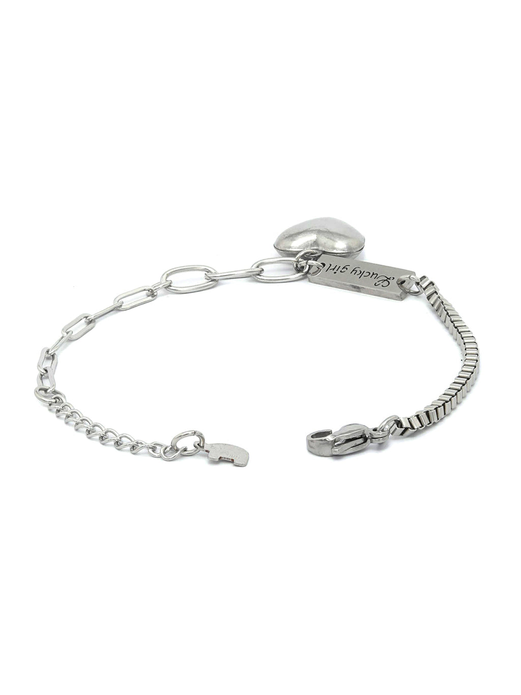 Priyaasi Women Charmer-Silver Plated Heart Link Bracelet - Swadesiicart