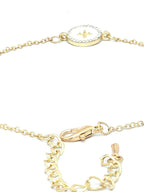 Priyaasi Women White American Diamond Gold-Polished Star Link Bracelet - Swadesiicart
