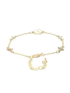 Priyaasi Women White American Diamond Gold-Polished Star Link Bracelet - Swadesiicart
