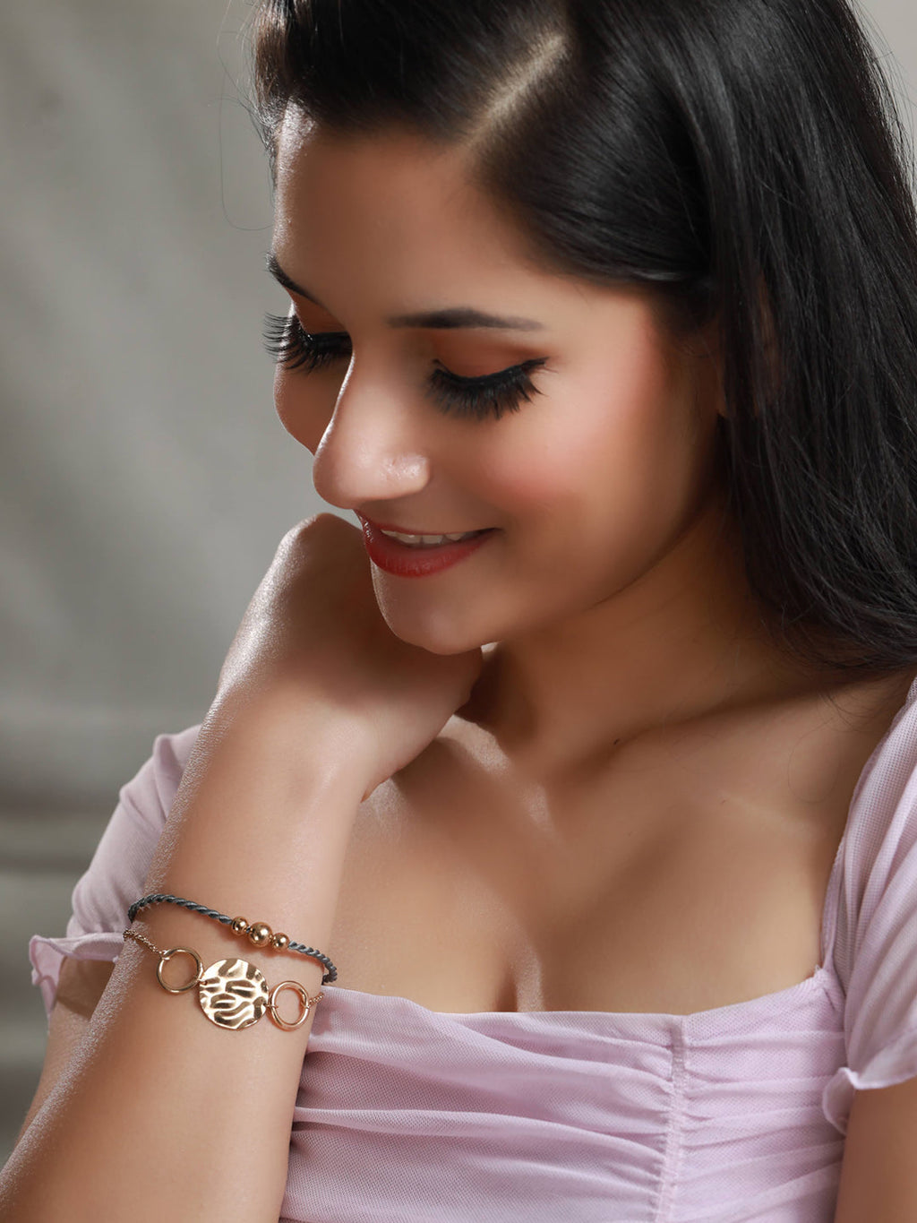 Priyaasi Women Rose Gold Layered Bracelet - Swadesiicart