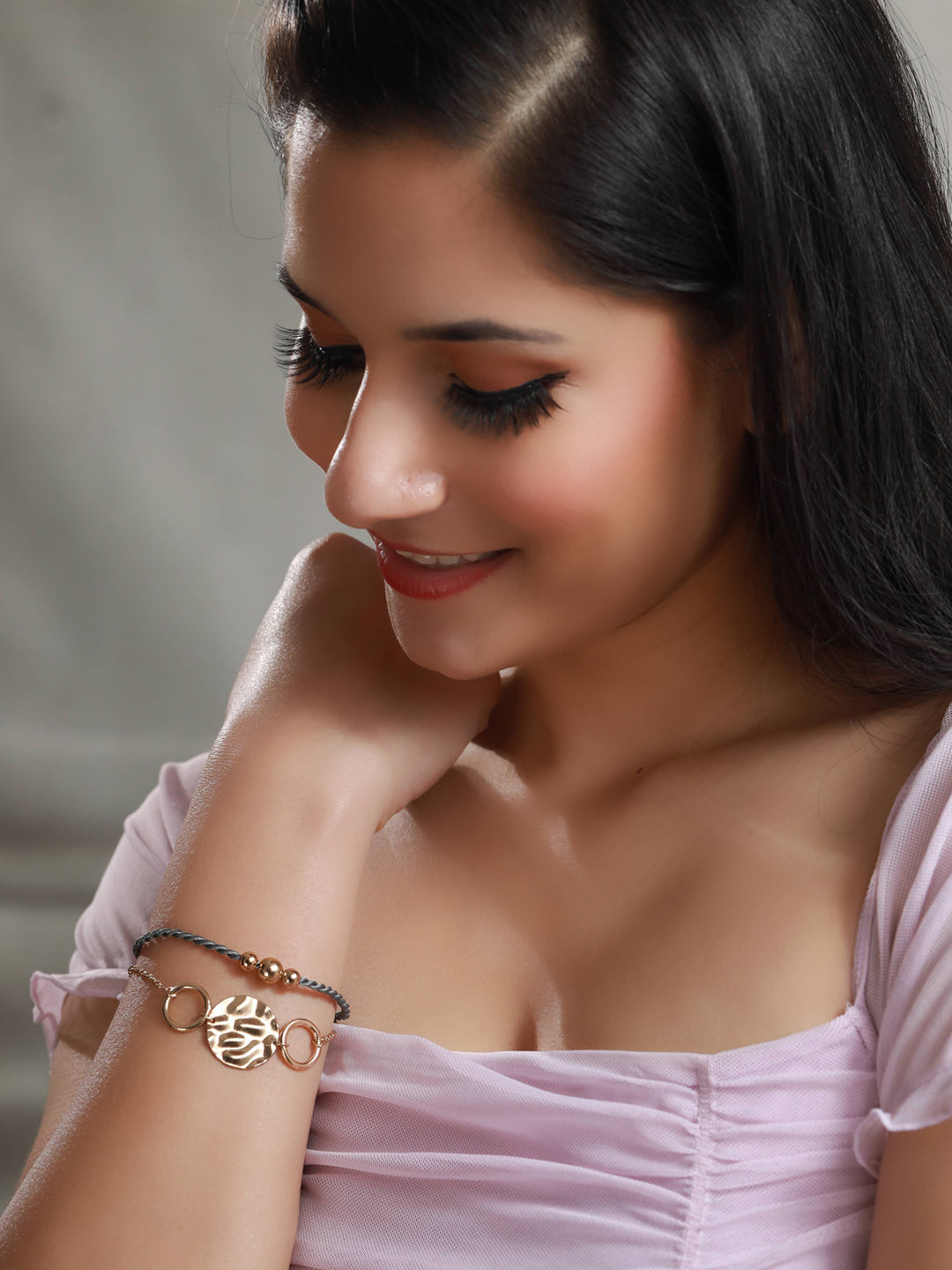 Priyaasi Women Rose Gold Layered Bracelet - Swadesiicart