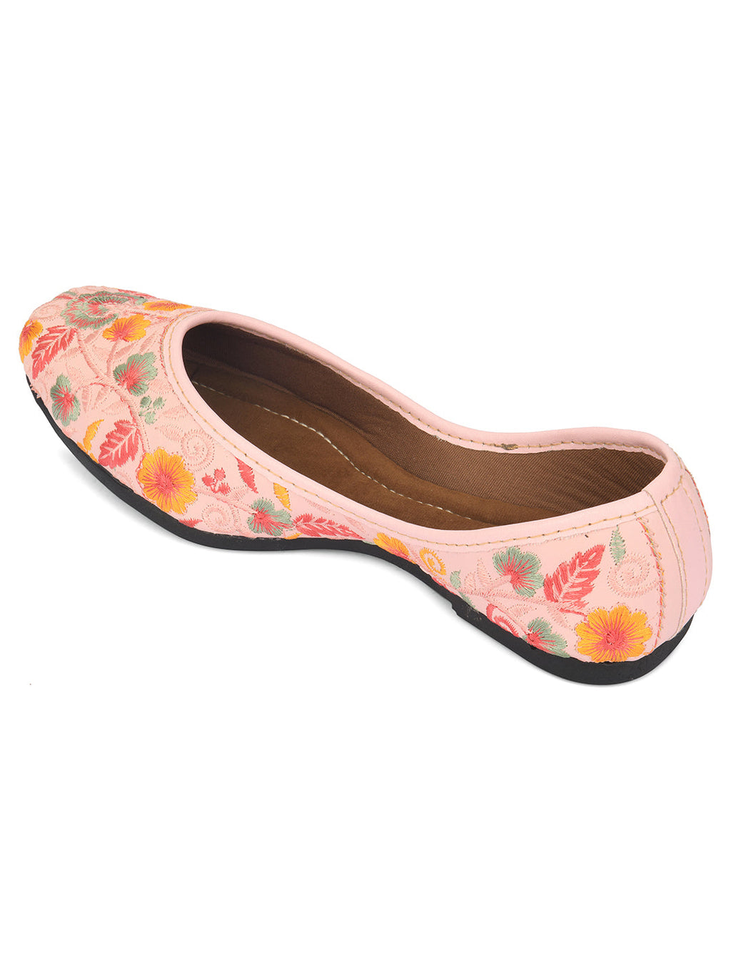 Desi Colour Women Indian Ethnic Footwear-Cushioned Brown Polish | Grocsy