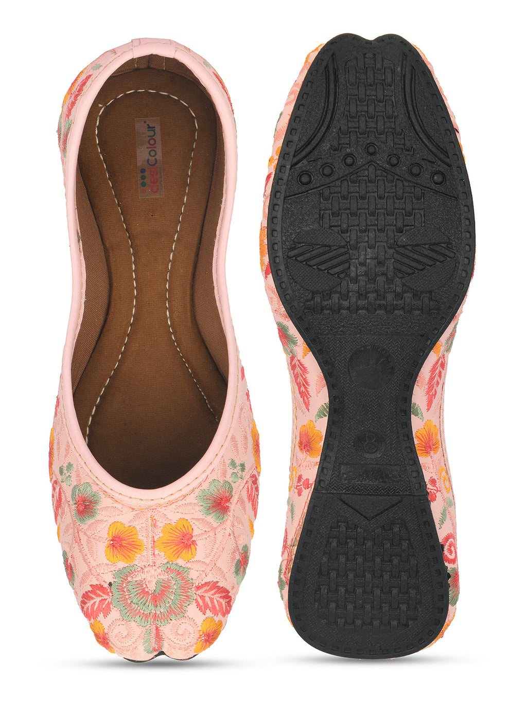 Desi Colour Women Indian Ethnic Footwear-Cushioned Brown Polish | Grocsy