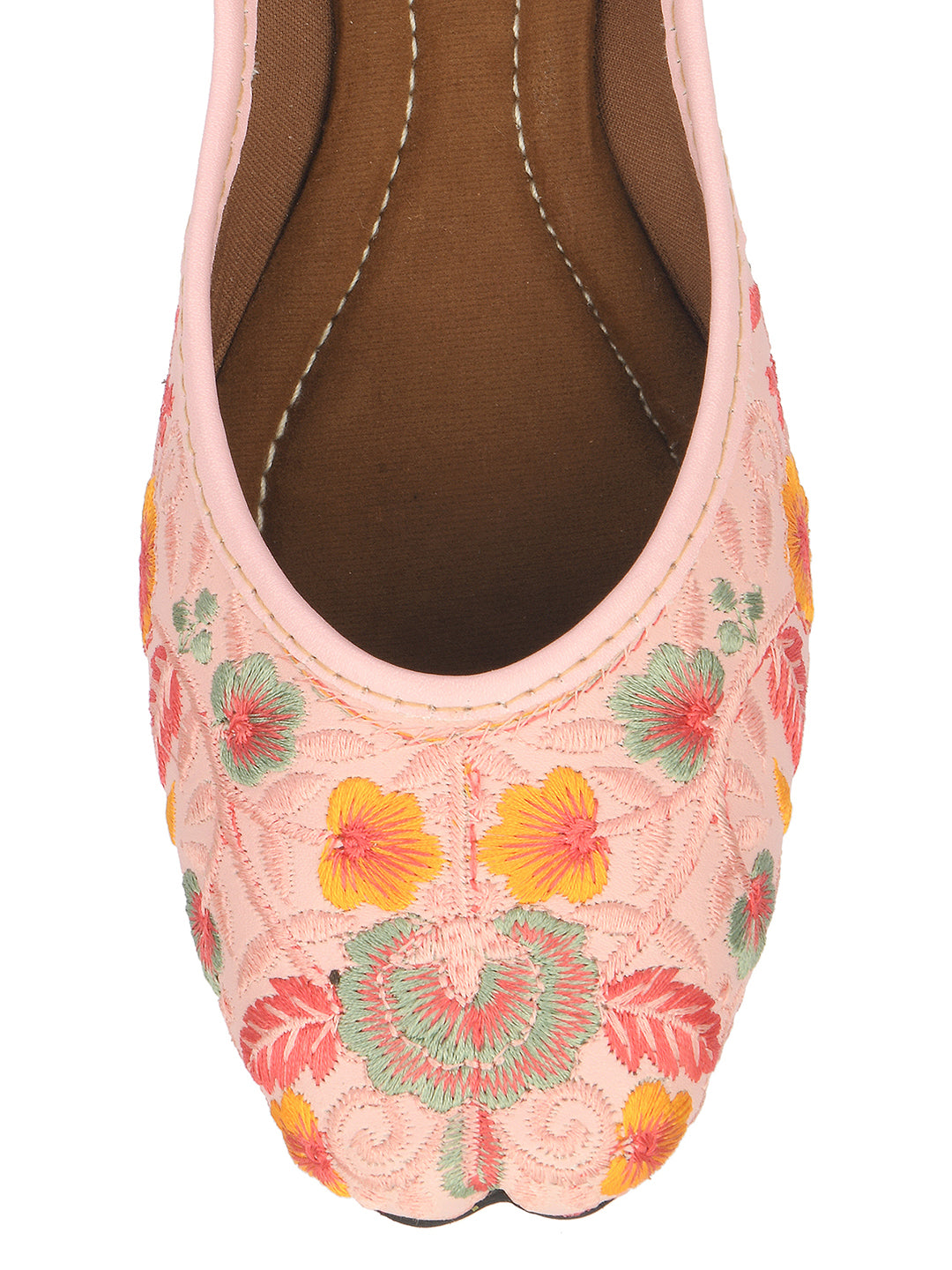 Desi Colour Women Indian Ethnic Footwear-Cushioned Brown Polish | Grocsy