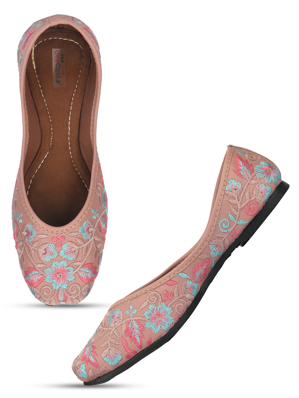 Desi Colour Women Indian Ethnic Footwear-Ultra Comfortable -Peach | Grocsy