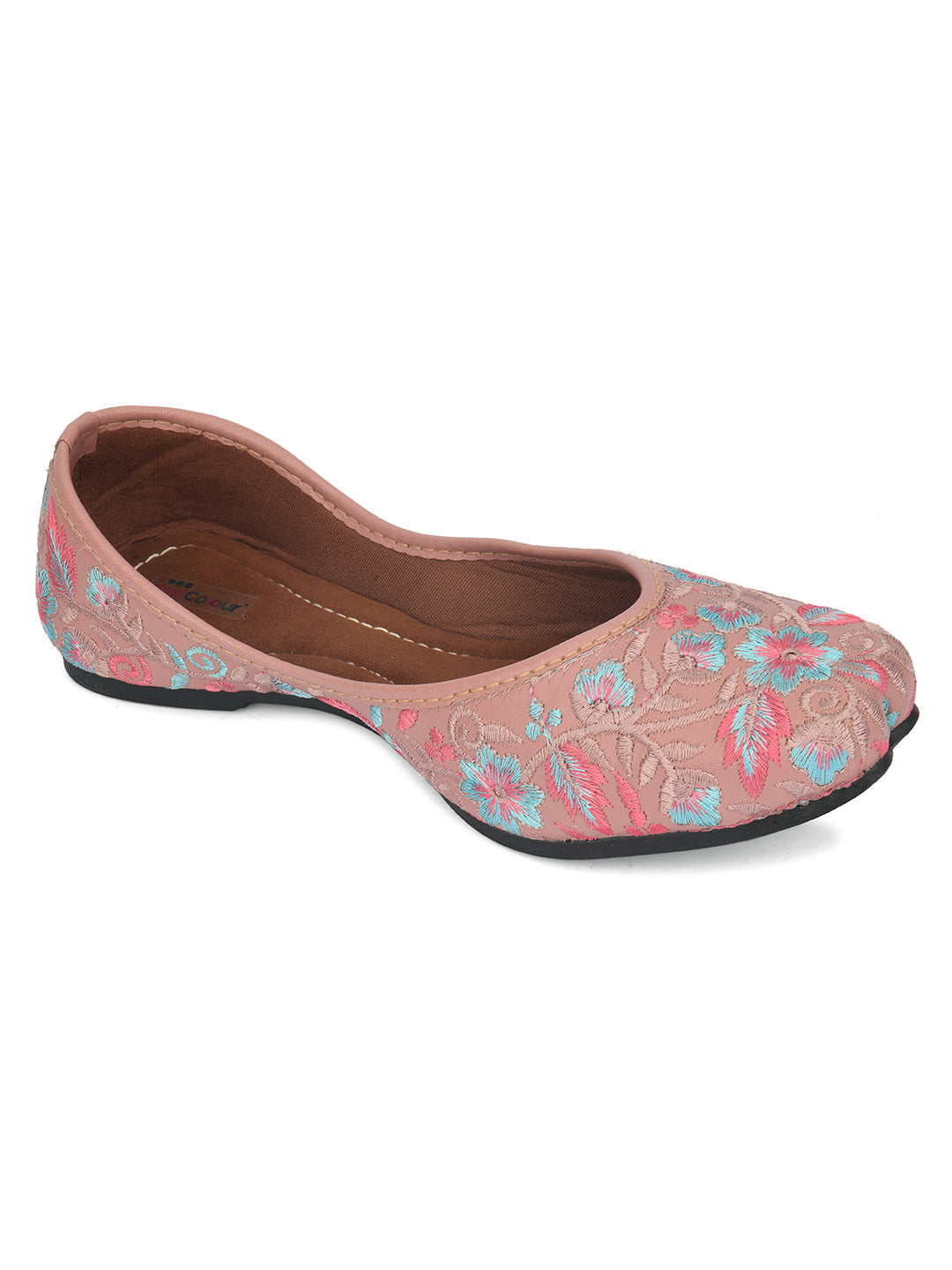Desi Colour Women Indian Ethnic Footwear-Ultra Comfortable -Peach | Grocsy