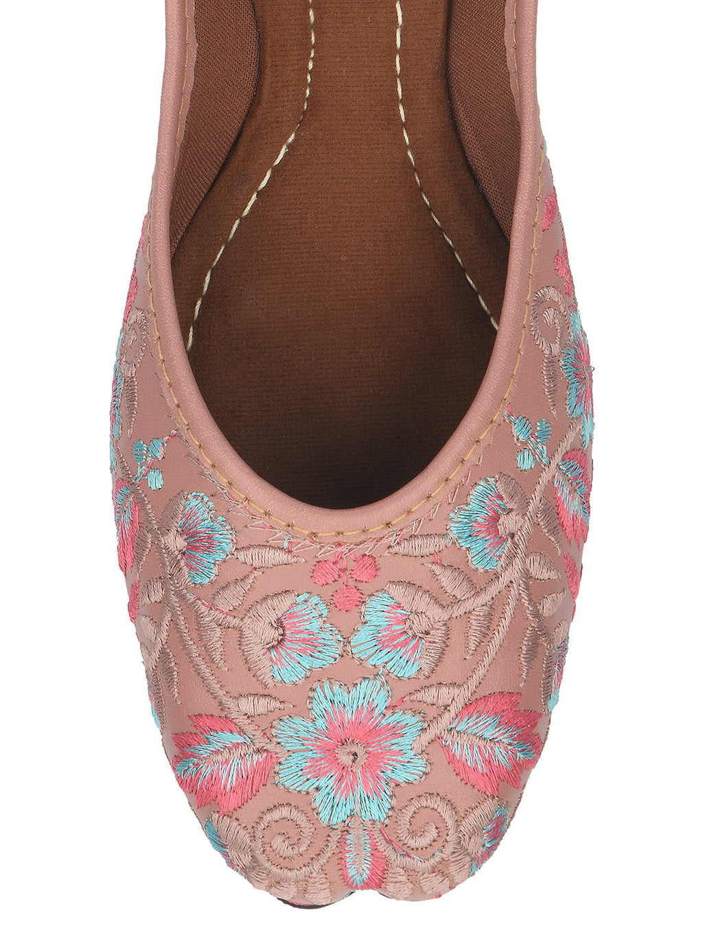 Desi Colour Women Indian Ethnic Footwear-Ultra Comfortable -Peach | Grocsy