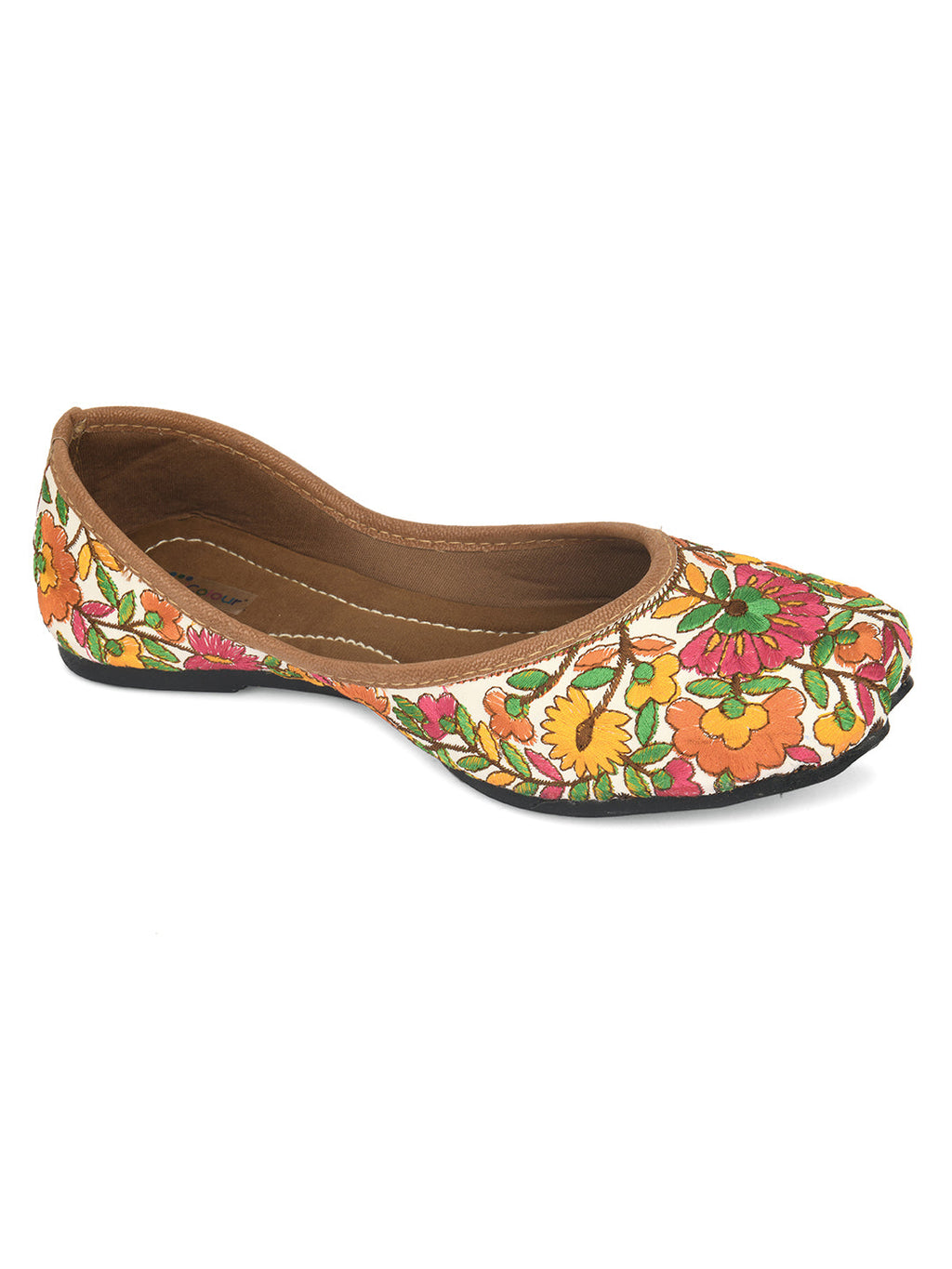 Desi Colour Women Indian Ethnic Footwear-Cushioned Multicolour | Grocsy