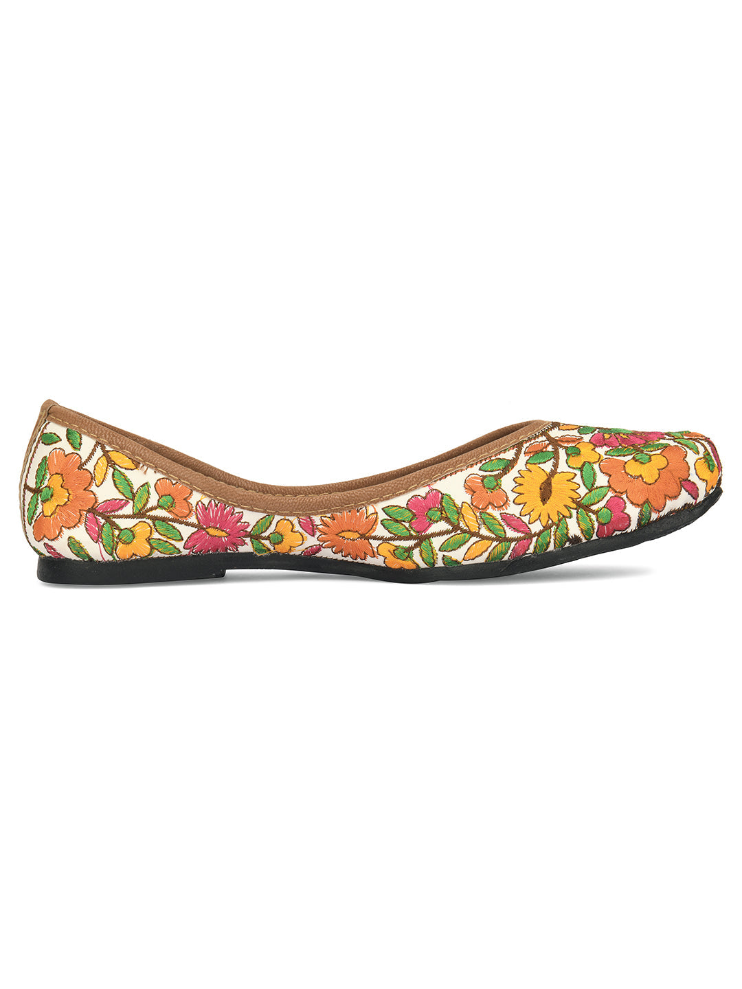 Desi Colour Women Indian Ethnic Footwear-Cushioned Multicolour | Grocsy