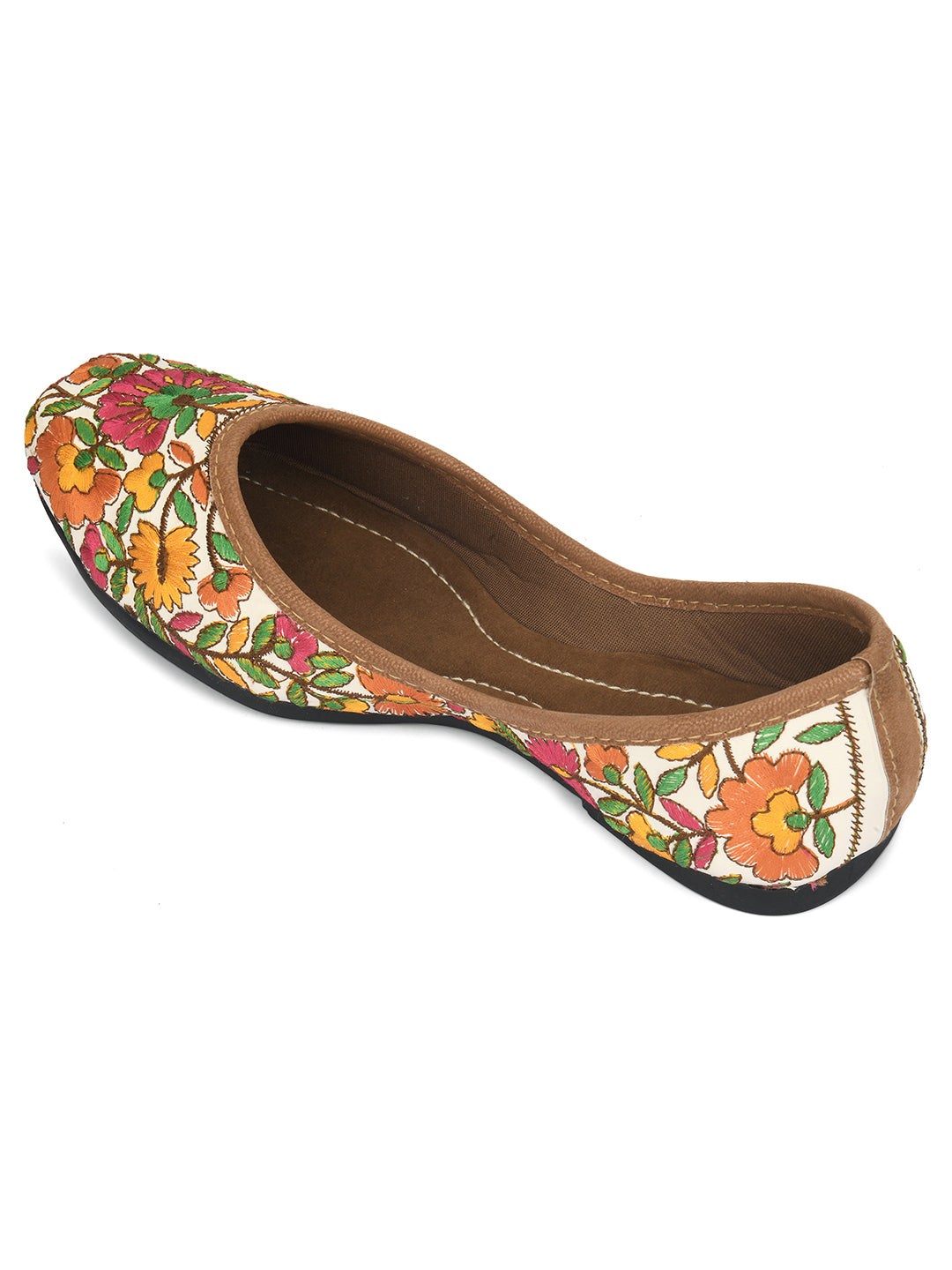 Desi Colour Women Indian Ethnic Footwear-Cushioned Multicolour | Grocsy