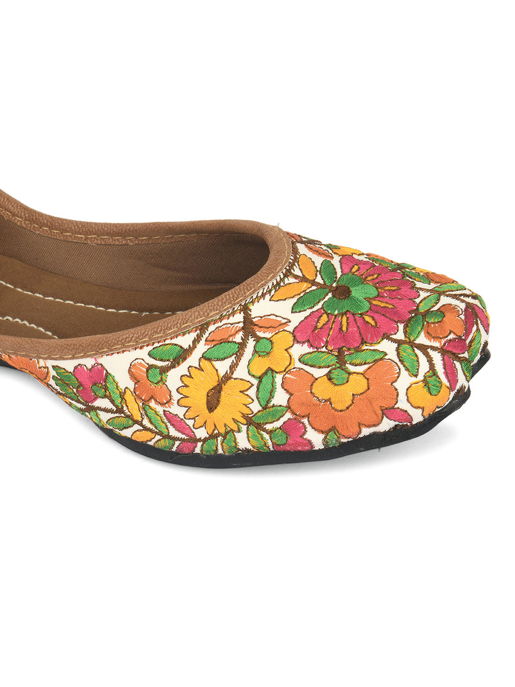 Desi Colour Women Indian Ethnic Footwear-Cushioned Multicolour | Grocsy