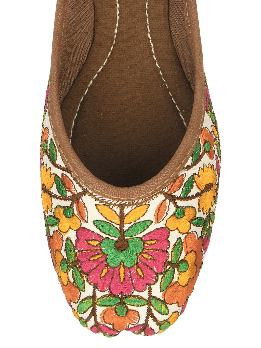 Desi Colour Women Indian Ethnic Footwear-Cushioned Multicolour | Grocsy