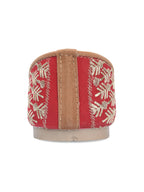 Desi Colour Women Indian Ethnic Footwear-Cushioned Embroidered Ruby | Grocsy