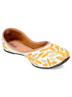 Desi Colour Women Indian Ethnic Footwear-Yellow Leaves | Grocsy