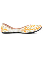 Desi Colour Women Indian Ethnic Footwear-Yellow Leaves | Grocsy