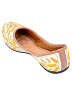 Desi Colour Women Indian Ethnic Footwear-Yellow Leaves | Grocsy