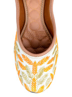 Desi Colour Women Indian Ethnic Footwear-Yellow Leaves | Grocsy