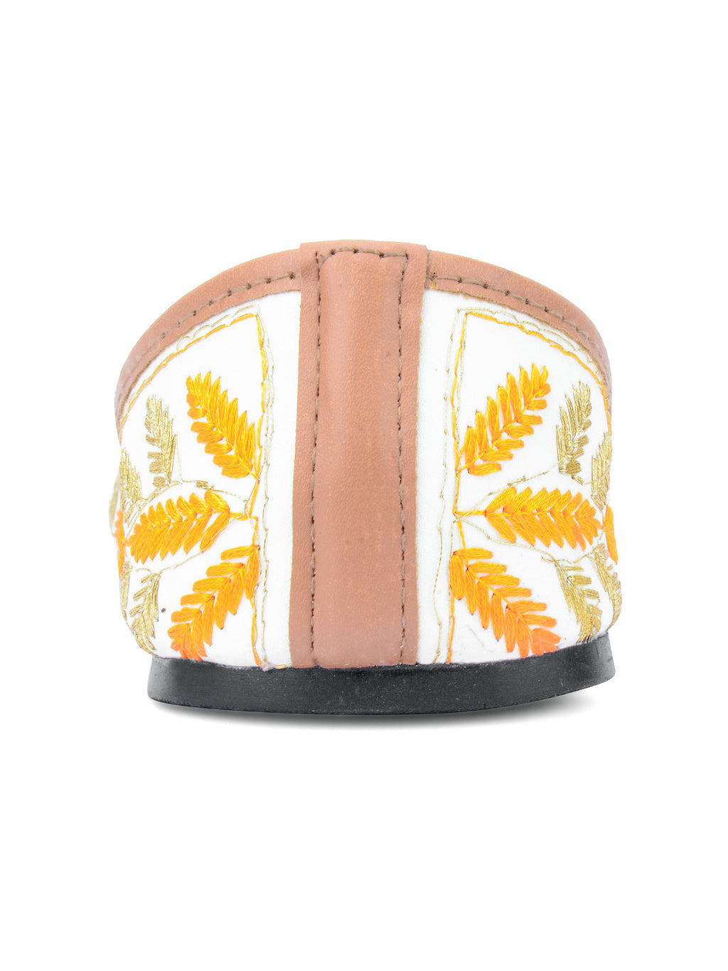 Desi Colour Women Indian Ethnic Footwear-Yellow Leaves | Grocsy