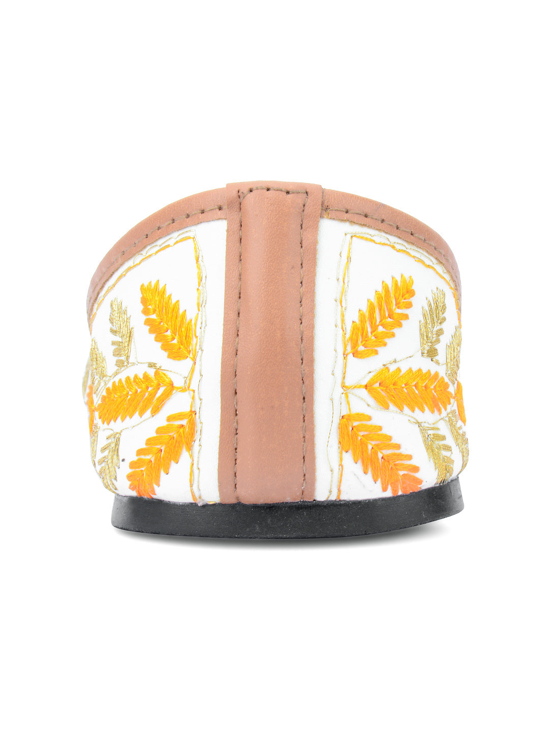Desi Colour Women Indian Ethnic Footwear-Yellow Leaves | Grocsy