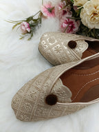 Desi Colour Women Indian Ethnic Footwear-Gold Front Flip | Grocsy