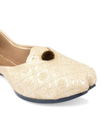 Desi Colour Women Indian Ethnic Footwear-Gold Front Flip | Grocsy
