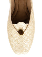 Desi Colour Women Indian Ethnic Footwear-Gold Front Flip | Grocsy