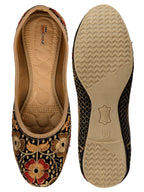 Desi Colour Women Indian Ethnic Footwear-Black Thread Work 1 | Grocsy