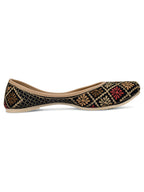 Desi Colour Women Indian Ethnic Footwear-Black Thread Work 2 | Grocsy