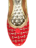 Desi Colour Women Indian Ethnic Footwear-Red Star | Grocsy