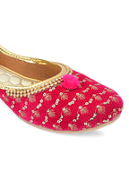 Desi Colour Women Indian Ethnic Footwear-Pink Star | Grocsy
