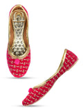Desi Colour Women Indian Ethnic Footwear-Pink Star | Grocsy