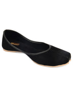 Desi Colour Women Indian Ethnic Footwear-Basic Suede -Black | Grocsy