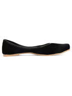 Desi Colour Women Indian Ethnic Footwear-Basic Suede -Black | Grocsy