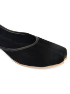Desi Colour Women Indian Ethnic Footwear-Basic Suede -Black | Grocsy