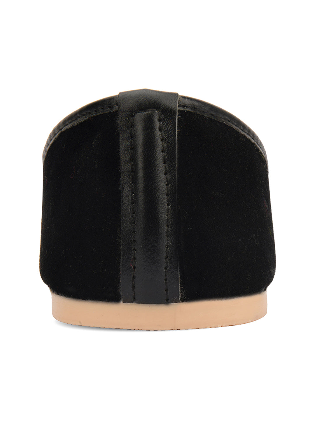 Desi Colour Women Indian Ethnic Footwear-Basic Suede -Black | Grocsy