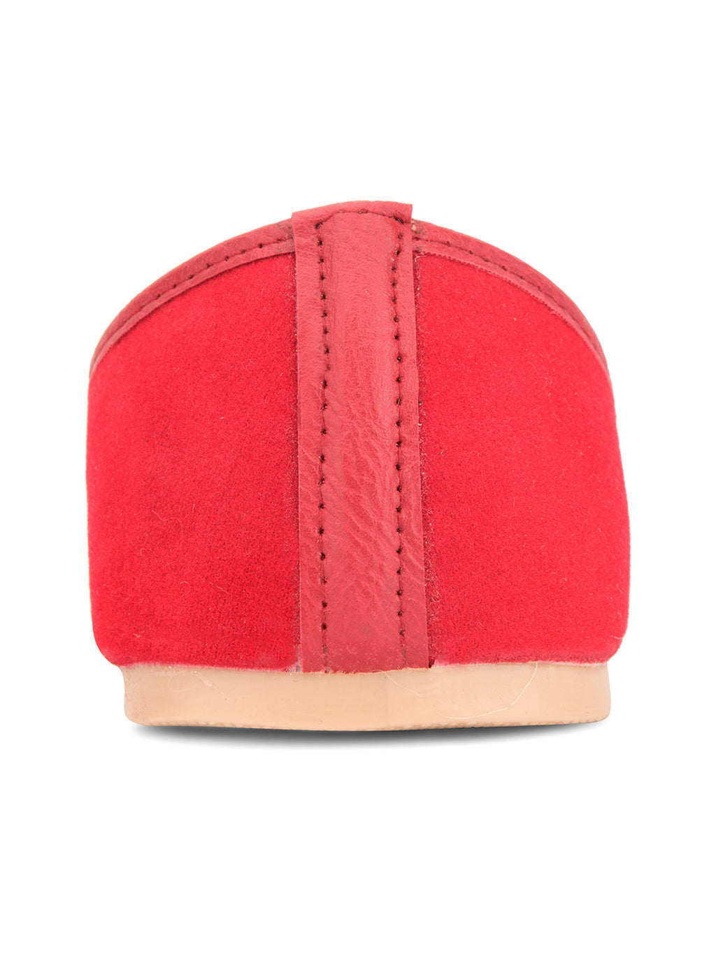 Desi Colour Women Indian Ethnic Footwear-Basic Suede -Red | Grocsy