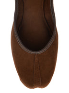 Desi Colour Women Indian Ethnic Footwear-Basic Suede -Brown | Grocsy