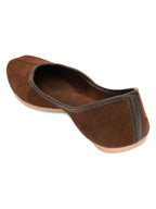 Desi Colour Women Indian Ethnic Footwear-Basic Suede -Brown | Grocsy