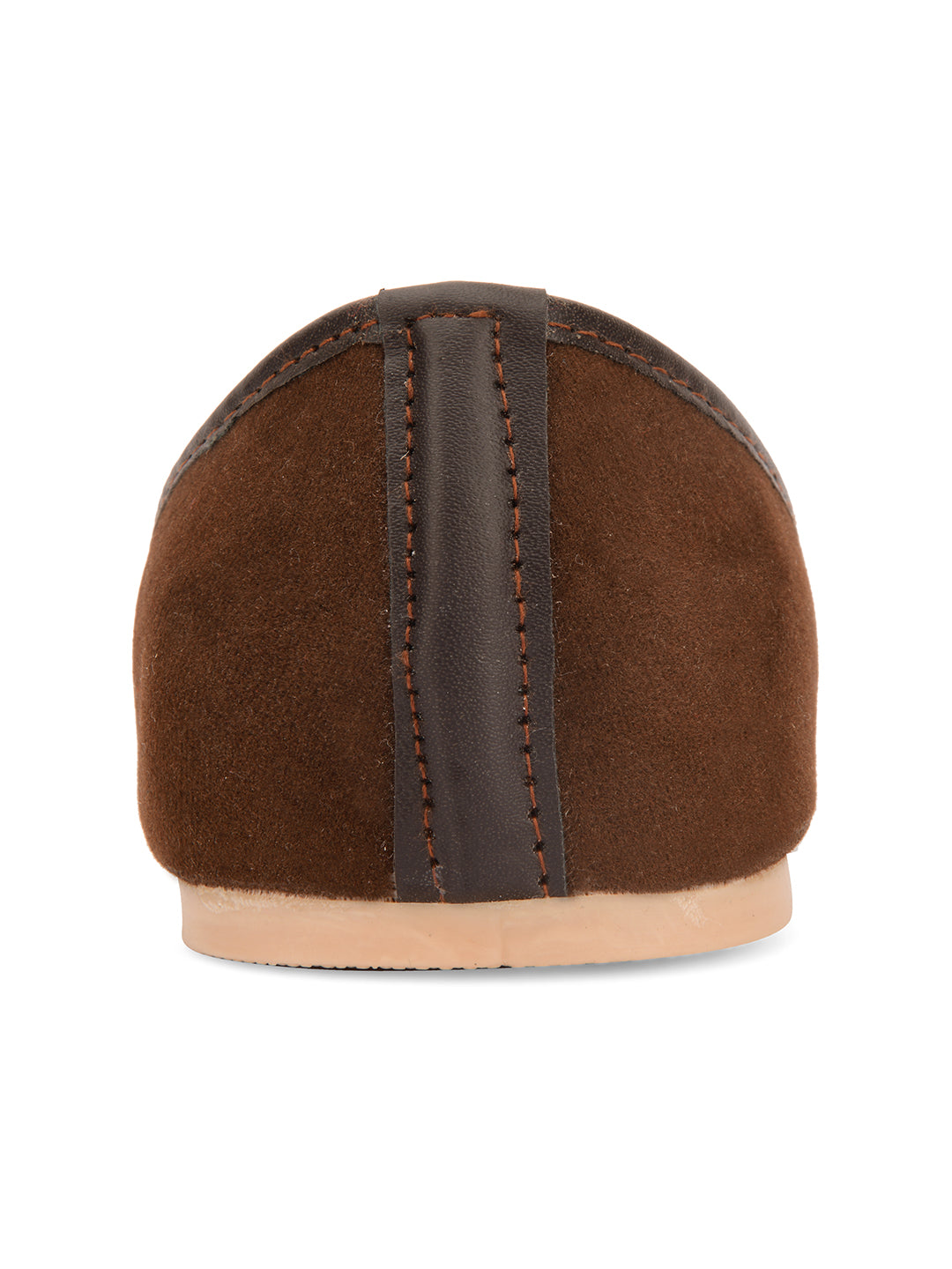Desi Colour Women Indian Ethnic Footwear-Basic Suede -Brown | Grocsy