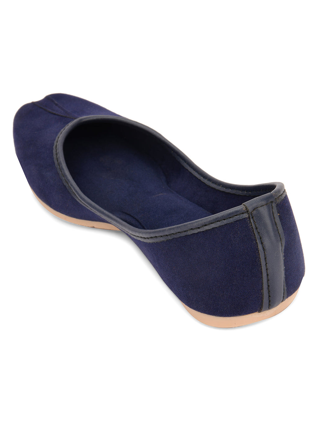 Desi Colour Women Indian Ethnic Footwear-Basic Suede -Blue | Grocsy