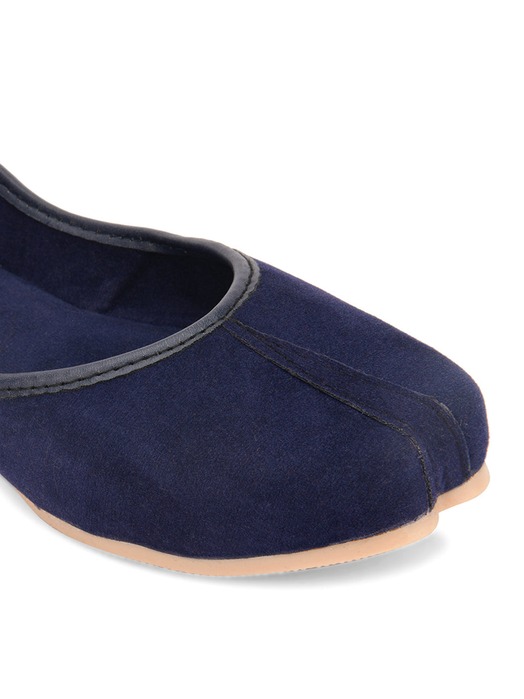 Desi Colour Women Indian Ethnic Footwear-Basic Suede -Blue | Grocsy