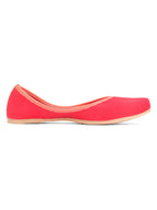 Desi Colour Women Indian Ethnic Footwear-Basic Suede -Pink | Grocsy