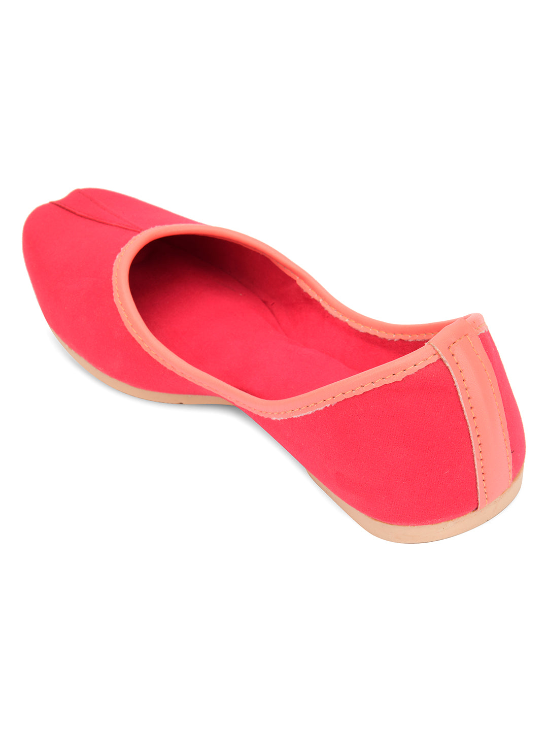 Desi Colour Women Indian Ethnic Footwear-Basic Suede -Pink | Grocsy