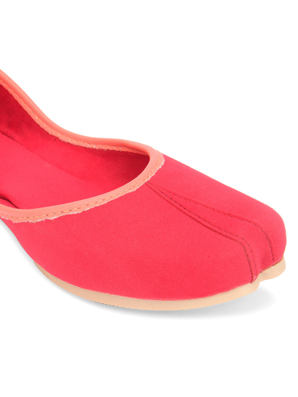 Desi Colour Women Indian Ethnic Footwear-Basic Suede -Pink | Grocsy