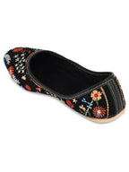 Desi Colour Women Indian Ethnic Footwear-Black Heavy Work-LR | Grocsy