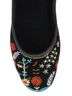 Desi Colour Women Indian Ethnic Footwear-Black Heavy Work-LR | Grocsy