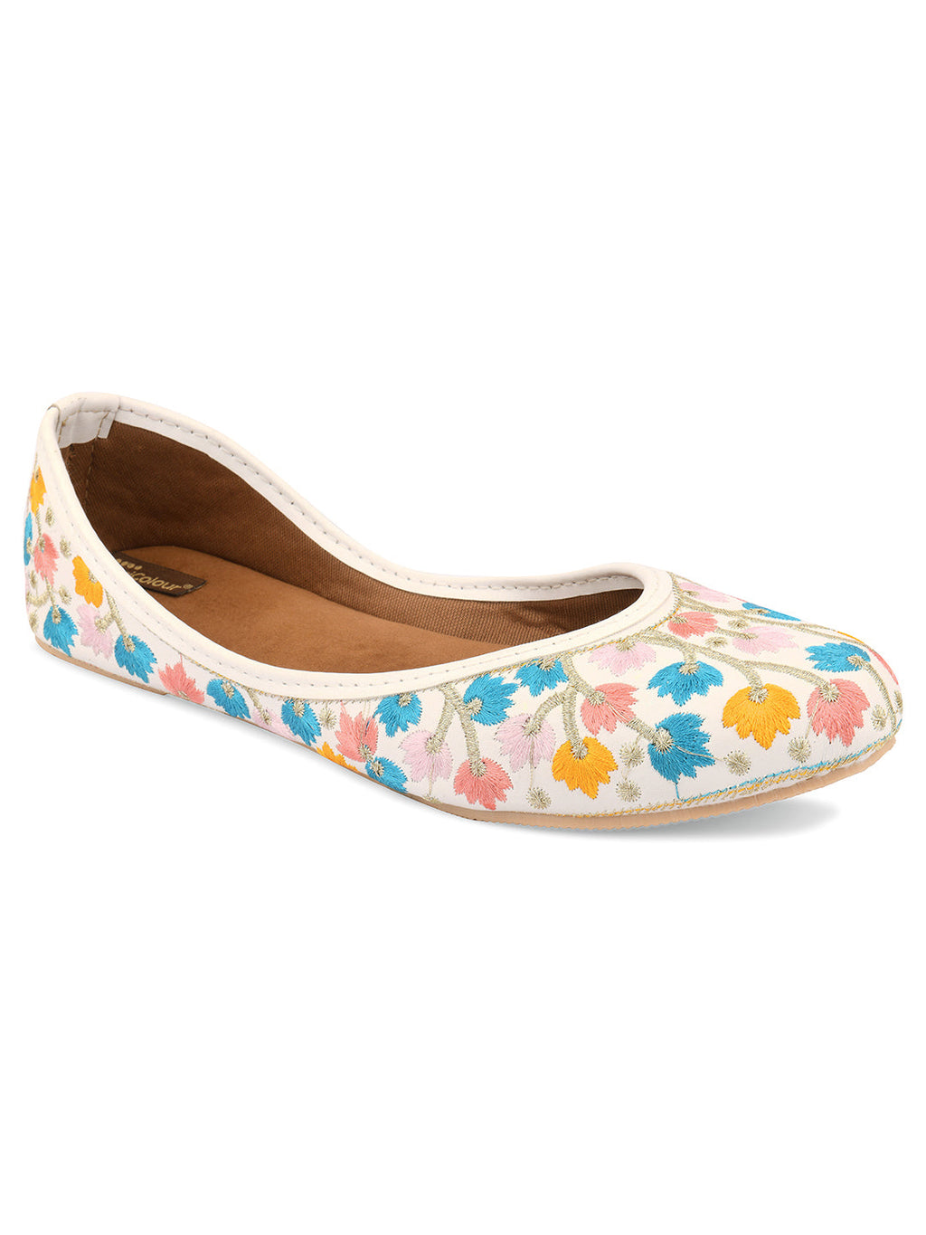 Desi Colour Women Indian Ethnic Footwear-Multi Heavy Work-LR | Grocsy