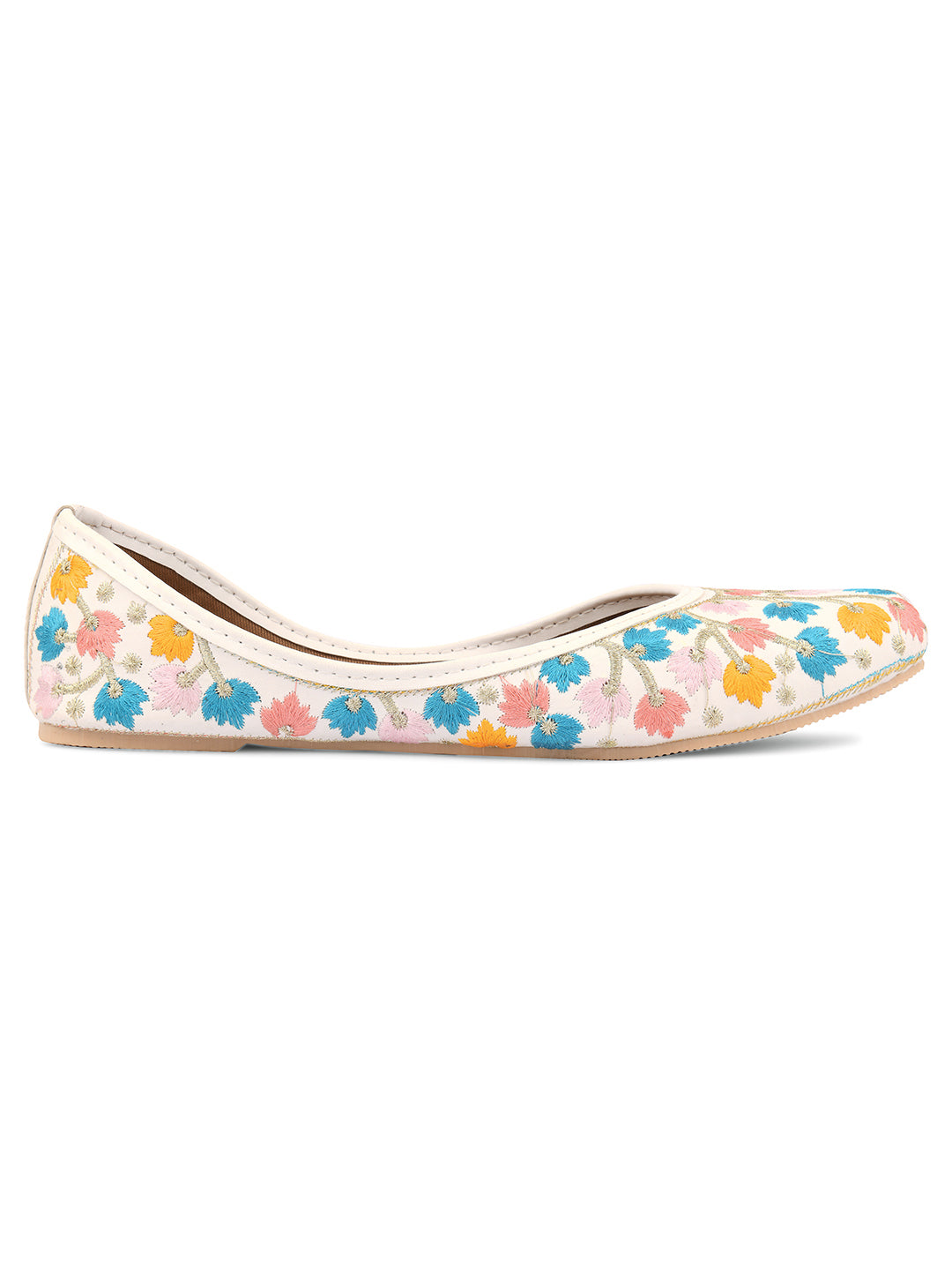 Desi Colour Women Indian Ethnic Footwear-Multi Heavy Work-LR | Grocsy